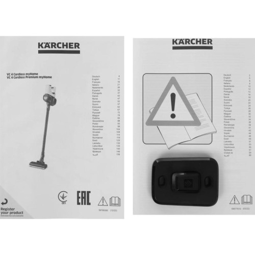 Пылесос ручной/ Пылесос ручной Karcher VC 4 Cordless myHome 21Вт белый/серый