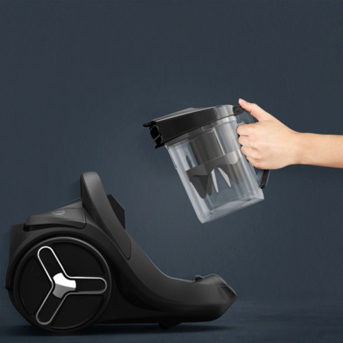 Пылесос безмешковый Tefal/ Пылесос безмешковый Tefal, объем пылесборника 2.5 л, механическое управление/управление на ручке, сухая уборка, индикация заполнения пылесборника, уровень шума до 73 дБ, цвет черно-зеленый