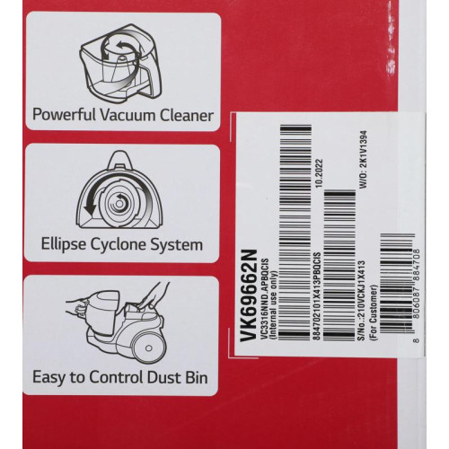 Пылесос/ Пылесос LG VK69662N 1600Вт синий