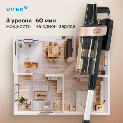 Пылесос/ Пылесос Vitek VT-CLS01AQUA 450Вт черный/медный