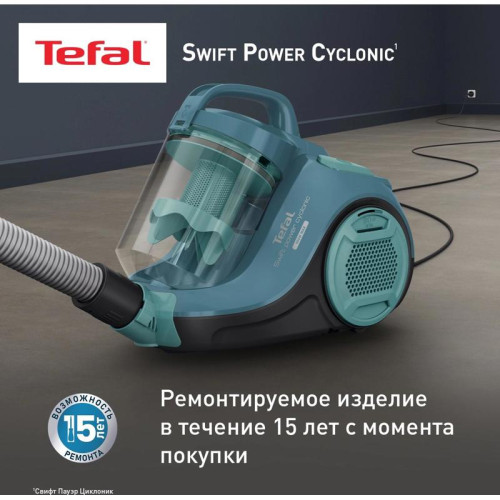 Пылесос/ Пылесос Tefal Swift Power Cyclonic TW2922EA 2100Вт бирюзовый/черный