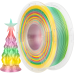 -/ Филамент NVPRINT Silk PLA+ Rainbow 01 для 3D печати диаметр 1.75мм  длина 330 метров  масса 1 кг