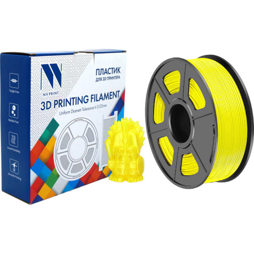 -/ Филамент NVPRINT PETG Lemon yellow для 3D печати диаметр 1.75мм длина 330 метров масса 1 кг -/ Филамент NVPRINT PETG Lemon yellow для 3D печати диаметр 1.75мм длина 330 метров масса 1 кг
