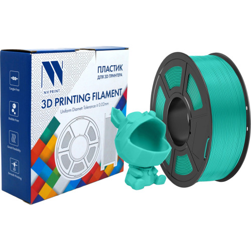 -/ Филамент NVPRINT PLA Meta Green для 3D печати диаметр 1.75мм  длина 330 метров  масса 1 кг