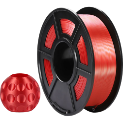 -/ Филамент NVPRINT Silk PLA+ Red для 3D печати диаметр 1.75мм  длина 330 метров  масса 1 кг