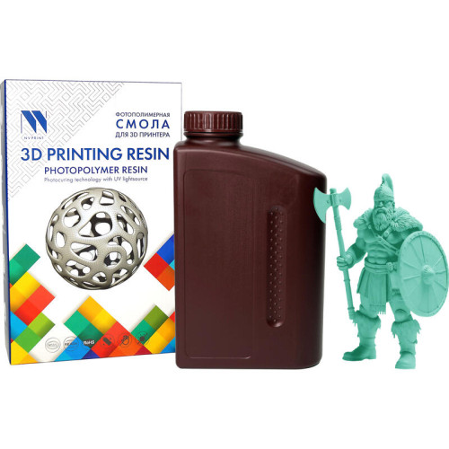 -/ Фотополимерная смола NVPRINT ABS Like Resin Green для 3D печати 1 кг (бут) -/ Фотополимерная смола NVPRINT ABS Like Resin Green для 3D печати 1 кг (бут)