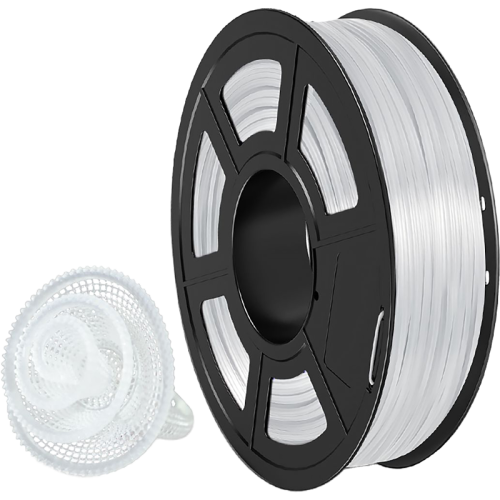 -/ Филамент NVPRINT TPU Trans. White для 3D печати диаметр 1.75мм  длина 165 метров  масса 0,5 кг