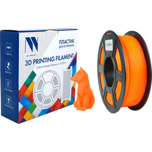 -/ Филамент NVPRINT PLA+ Sunny Orange для 3D печати диаметр 1.75мм  длина 330 метров  масса 1 кг