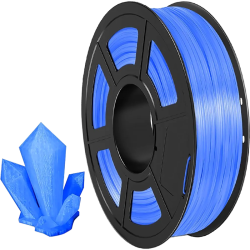 -/ Филамент NVPRINT TPU Trans. Blue для 3D печати диаметр 1.75мм  длина 165 метров  масса 0,5 кг