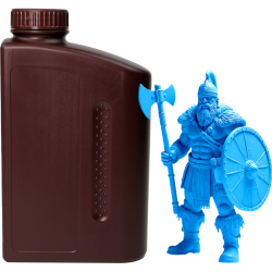 -/ Фотополимерная смола NVPRINT Standard Resin Clear Blue для 3D печати 1 кг (бут)