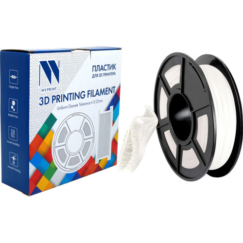 -/ Филамент NVPRINT TPU White для 3D печати диаметр 1.75мм  длина 165 метров  масса 0,5 кг