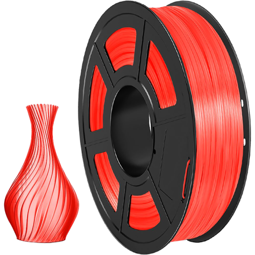 -/ Филамент NVPRINT TPU Trans. Red для 3D печати диаметр 1.75мм  длина 165 метров  масса 0,5 кг