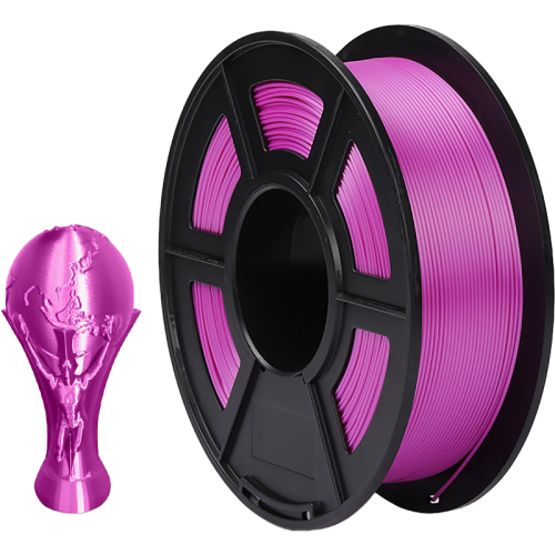-/ Филамент NVPRINT Silk PLA+ Purple для 3D печати диаметр 1.75мм  длина 330 метров  масса 1 кг
