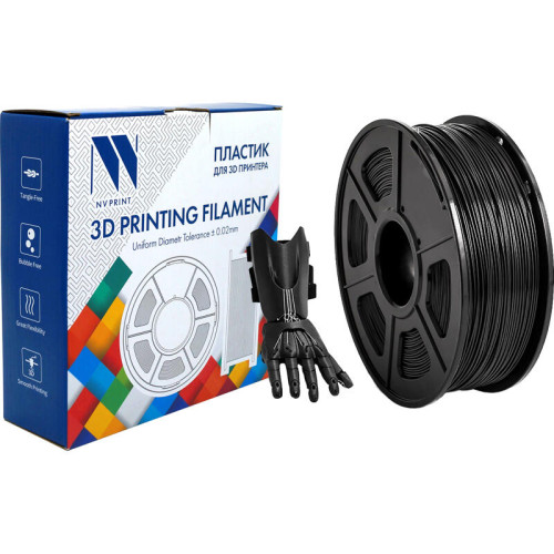 -/ Филамент NVPRINT ABS Black для 3D печати диаметр 1.75мм длина 330 метров масса 1 кг -/ Филамент NVPRINT ABS Black для 3D печати диаметр 1.75мм длина 330 метров масса 1 кг