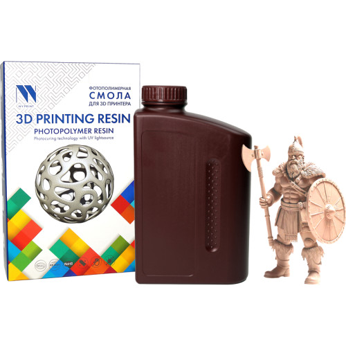 -/ Фотополимерная смола NVPRINT Standard Resin Beige для 3D печати;  1 кг/бут