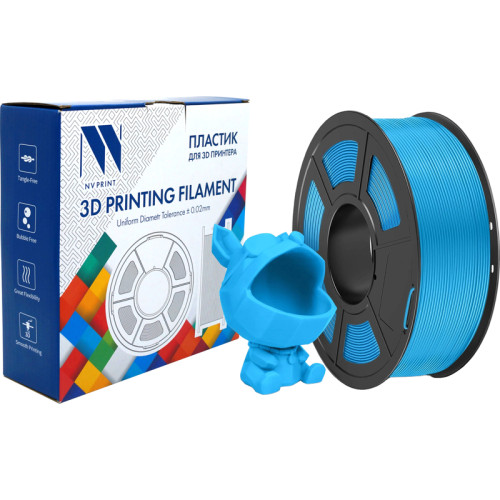 -/ Филамент NVPRINT PLA Meta Blue для 3D печати диаметр 1.75мм  длина 330 метров  масса 1 кг