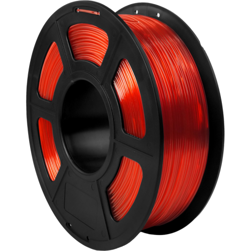 -/ Филамент NVPRINT PETG Clear Red Прозрачно-красный для 3D печати диаметр 1.75мм   масса 1 кг