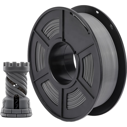 -/ Филамент NVPRINT PLA+ Grey для 3D печати диаметр 1.75мм  длина 330 метров  масса 1 кг