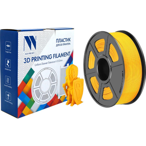 -/ Филамент NVPRINT PLA+ Light Gold для 3D печати диаметр 1.75мм  длина 330 метров  масса 1 кг