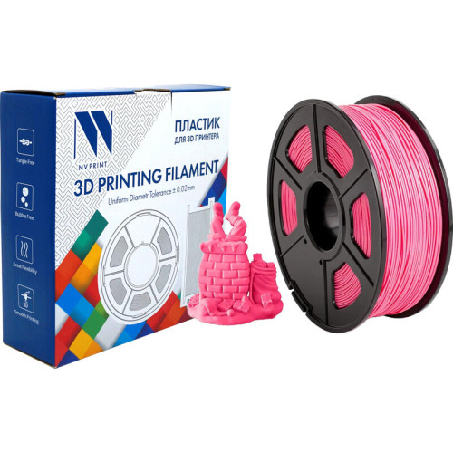 -/ Филамент NVPRINT ABS Pink для 3D печати диаметр 1.75мм  длина 330 метров  масса 1 кг