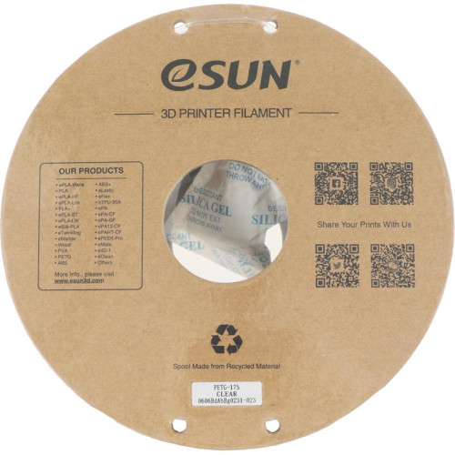 Пластик для принтера 3D Esun PETG175T1P1 PETG d1.75мм 1кг 1цв. Пластик для принтера 3D Esun PETG175T1P1 PETG d1.75мм 1кг 1цв.