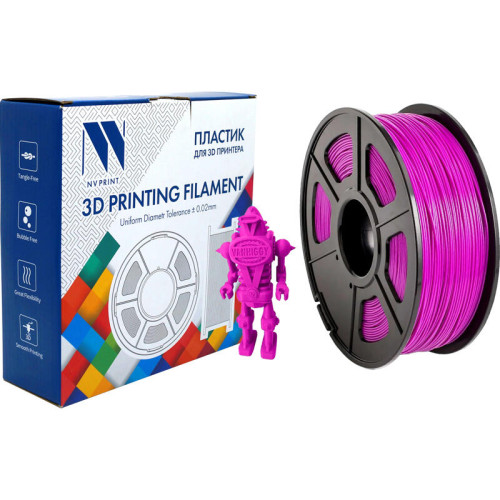 -/ Филамент NVPRINT ABS Fuchsia для 3D печати диаметр 1.75мм  длина 330 метров  масса 1 кг