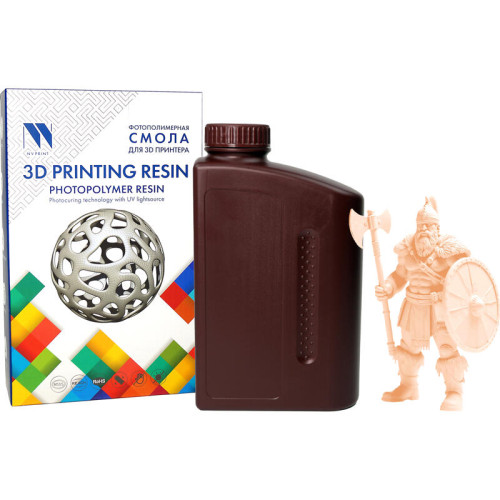 -/ Фотополимерная смола NVPRINT Plant Based Resin Beige для 3D печати 1 кг (бут) -/ Фотополимерная смола NVPRINT Plant Based Resin Beige для 3D печати 1 кг (бут)