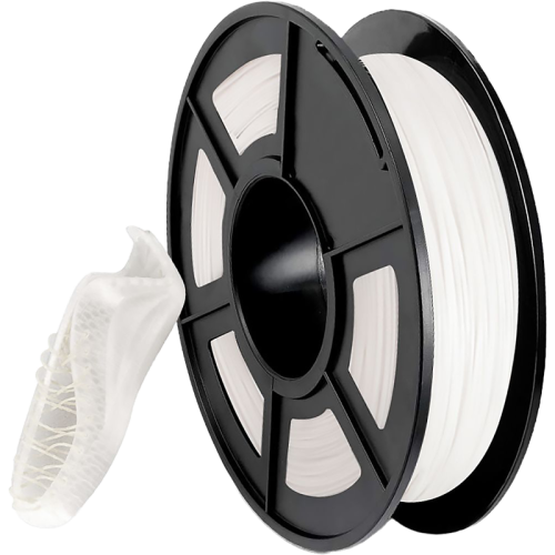 -/ Филамент NVPRINT TPU White для 3D печати диаметр 1.75мм  длина 165 метров  масса 0,5 кг