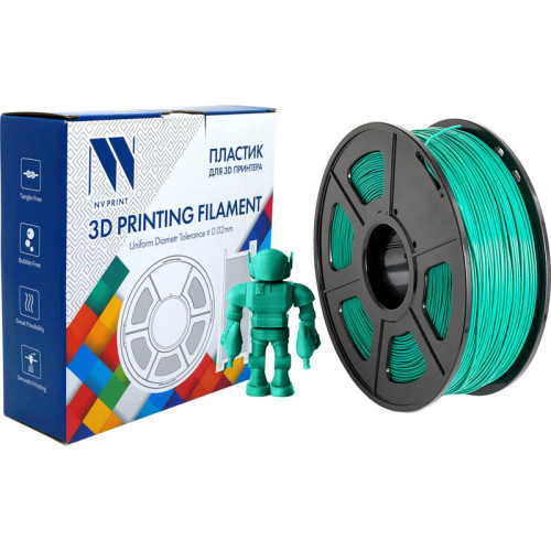 -/ Филамент NVPRINT ABS GrassGreen для 3D печати диаметр 1.75мм  длина 330 метров  масса 1 кг