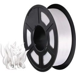 -/ Филамент NVPRINT Silk PLA+ White для 3D печати диаметр 1.75мм  длина 330 метров  масса 1 кг