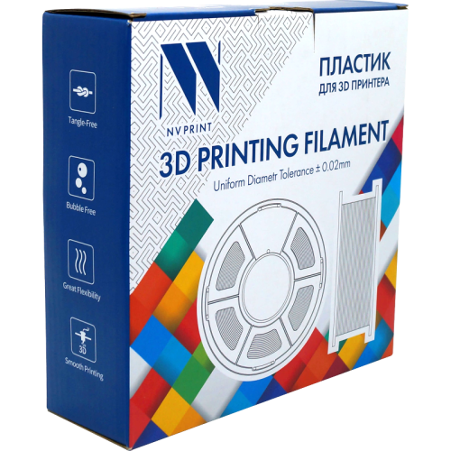 -/ Филамент NV PRINT PA Dark Grey для 3D печати диаметр 1.75мм   масса 1 кг