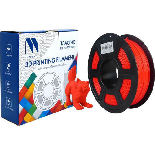 -/ Филамент NVPRINT PETG  Cherry Red для 3D печати диаметр 1.75мм  длина 330 метров  масса 1 кг