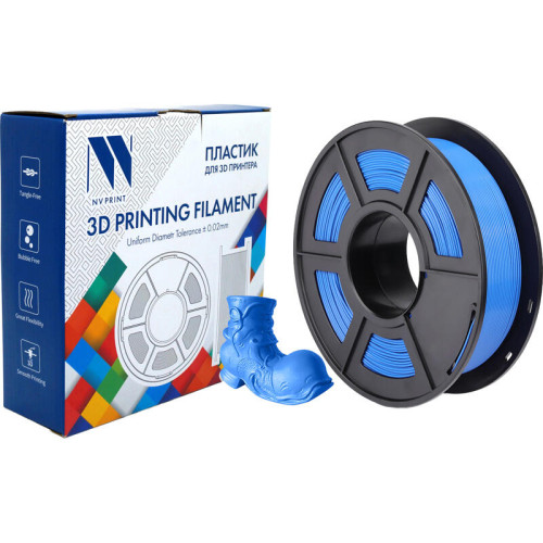 -/ Филамент NVPRINT PLA+ Blue Grey для 3D печати диаметр 1.75мм  длина 330 метров  масса 1 кг