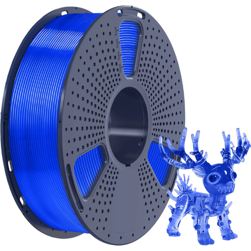 -/ Филамент NVPRINT PLA+ Trasparent Blue для 3D печати диаметр 1.75мм  длина 330 метров  масса 1 кг