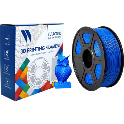 -/ Филамент NVPRINT ABS Blue для 3D печати диаметр 1.75мм длина 330 метров масса 1 кг -/ Филамент NVPRINT ABS Blue для 3D печати диаметр 1.75мм длина 330 метров масса 1 кг