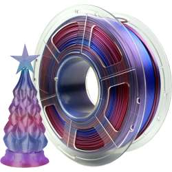 -/ Филамент NVPRINT Silk PLA+ Rainbow 02 для 3D печати диаметр 1.75мм  длина 330 метров  масса 1 кг