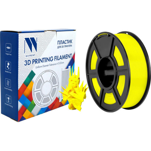 -/ Филамент NVPRINT PLA Noctilucent (Glow In the Dark) Yellow для 3D печати диаметр 1.75мм  длина 330 метров  масса 1 кг