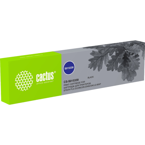 -/ Картридж матричный Cactus CS-S015339 S015339 черный для Epson PLQ-20/20M/20K/20KM/30K/LQ-90KP