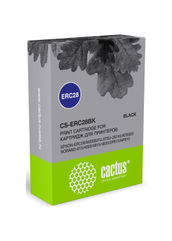 -/ Картридж матричный Cactus CS-ERC28BK ERC28-BK черный для Epson ERC28/M2000/FUJITSU-29745/AT3000/NORAND-815/4000/4815/4820/DP815/NP815