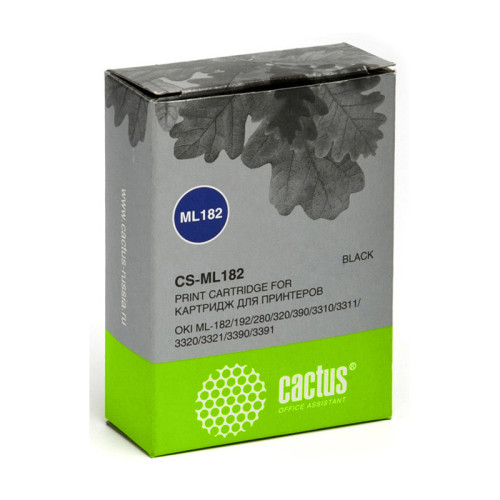 -/ Картридж матричный Cactus CS-ML182 черный для Oki ML-182/192/280/320/390