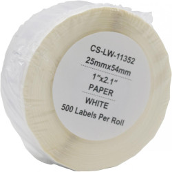 -/ Этикетки Cactus CS-LW-11352 сег.:54x25мм черный белый 500шт/рул Dymo Label Writer 450/4XL