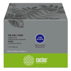 -/ Этикетки Cactus CS-LW-11354 сег.:57x32мм черный белый 1000шт/рул Dymo Label Writer 450/4XL