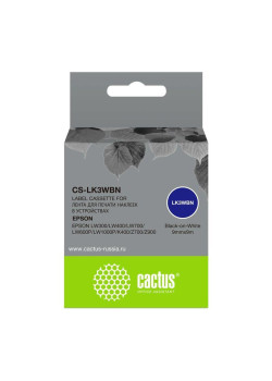 Картридж ленточный Cactus CS-LK3WBN LK-3WBN черный на белом 9x9 для Epson LW300/LW400/LW700/LW600P/LW1000P/K400/Z700/Z900