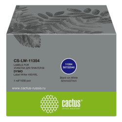 Этикетки Cactus CS-LW-11354 сег.:57x32мм черный белый 1000шт/рул Dymo Label Writer 450/4XL