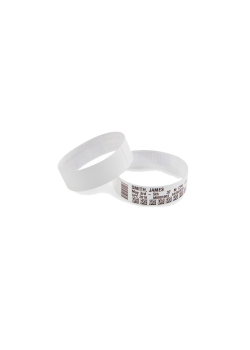 Этикетки в виде браслета полипропилен 25х279мм белый/ Wristband, 25mm*279mm, 200pcs/Roll, Adult - White