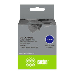 Картридж ленточный Cactus CS-LK7WBN LK-7WBN черный на белом для Epson LW1000P/Z700/Z900