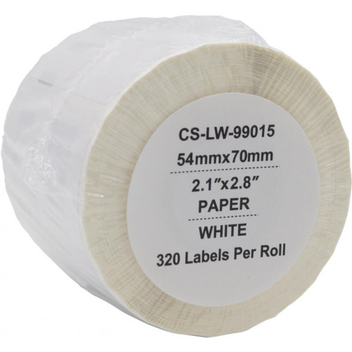 -/ Этикетки Cactus CS-LW-99015 сег.:70x54мм черный белый 320шт/рул Dymo Label Writer 450/4XL