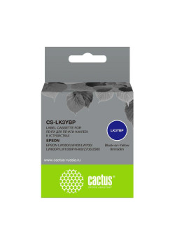 Картридж ленточный Cactus CS-LK3YBP LK-3YBP черный на желтом 9x9 для Epson LW300/LW400/LW700/LW600P/LW1000P/K400/Z700/Z900