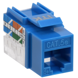 Модуль Keystone Jack кат.5E UTP 110 IDC 90град синий