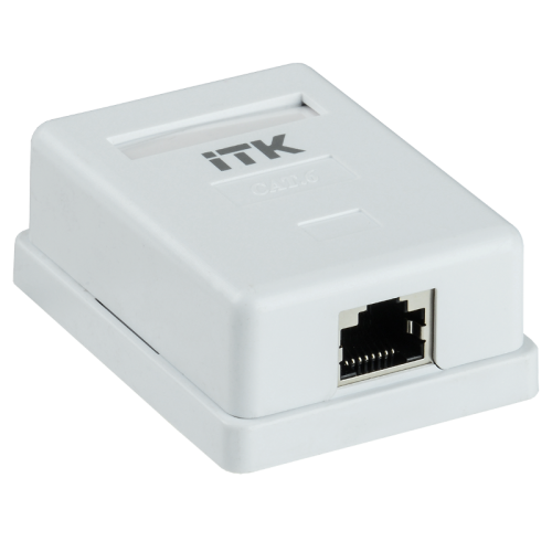 ITK Настенная инф. розетка RJ45 кат. 6 FTP 1-порт